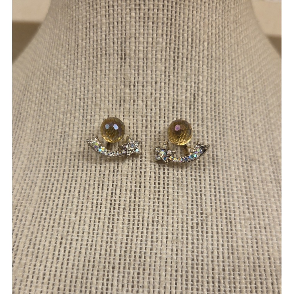 Betsey Johnson Stargazer Shooting Star Crystal Stud Earrings